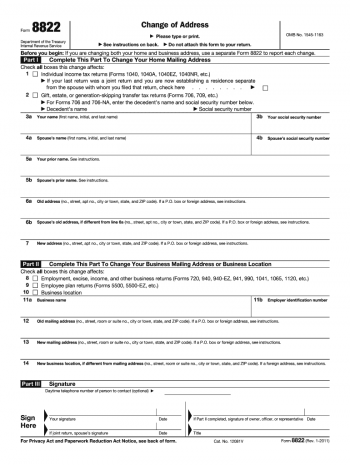 IRS Form 8822: Change of Address 📝 Get IRS Form 8822 2023: Printable ...